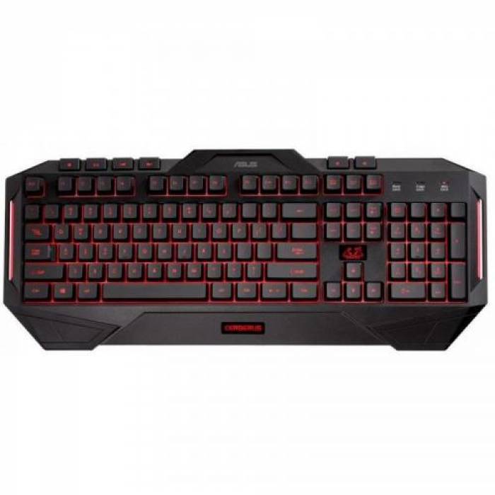 Kit Tastatura Asus Cerberus, USB, Black + Mouse Asus Cerberus, USB, Black