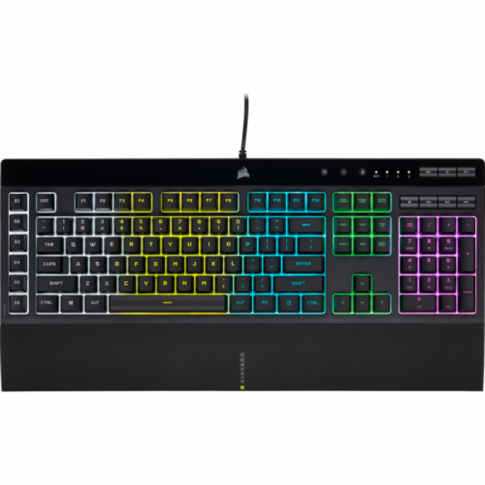 Kit Tastatura Corsair K55 RGB PRO, USB , Black + Mouse Optic Harpoon RGB PRO, USB, Black