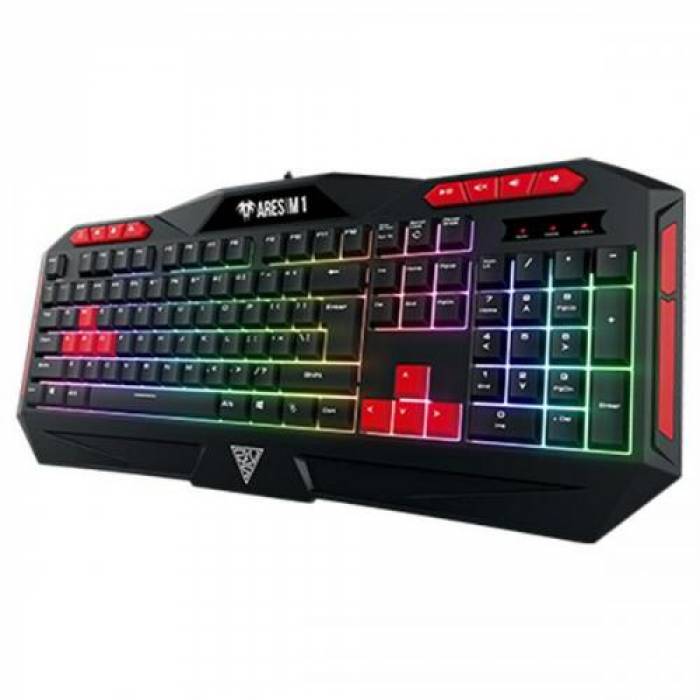 Kit Tastatura Gamdias Ares M1 RGB LED, USB, Black + Mouse Optic Gamdias Zeus E2 RGB LED, USB, Black