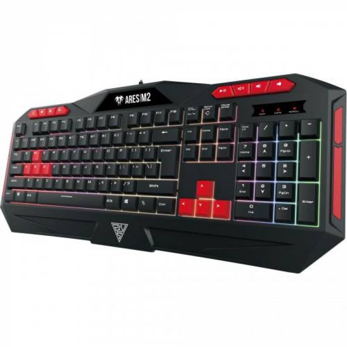 Kit Tastatura Gamdias Ares M2 RGB LED, USB, Black + Mouse Optic Gamdias Zeus E2 RGB LED, USB, Black + Mouse Pad Gamdias Nyx E1, Black