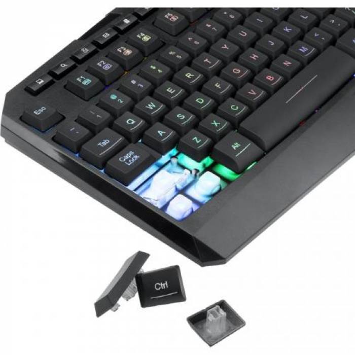 Kit Tastatura Redragon S101, USB, Black + Mouse Optic, USB, Black