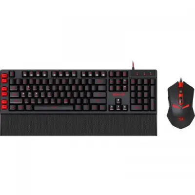 Kit Tastatura Redragon Yaksa, USB, Black + Mouse Nemeanlion V2, USB, Black