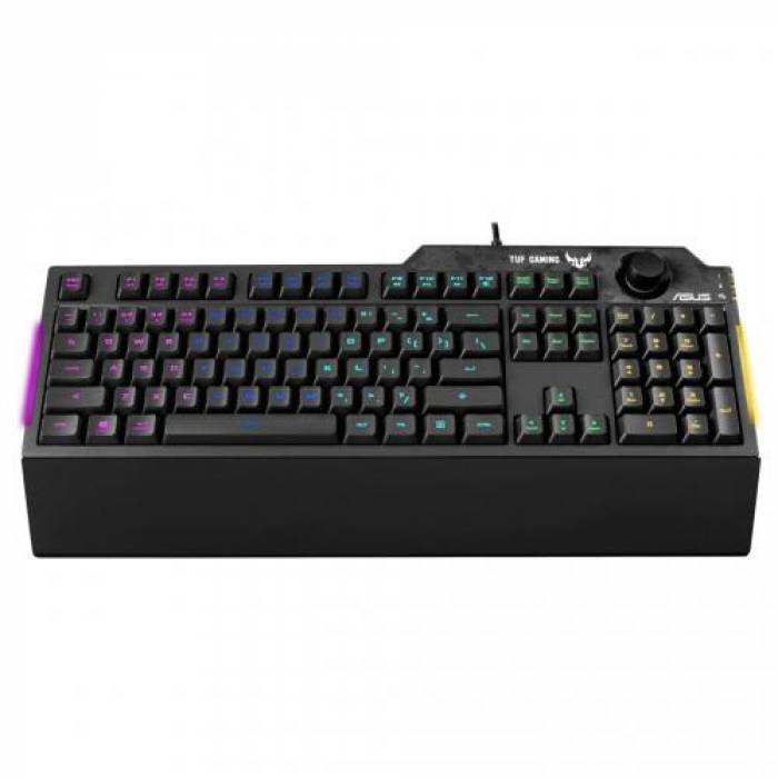 Kit Tastatura TUF K1 RGB LED, USB, Black + Mouse Optic TUF M3 RGB LED, USB, Black