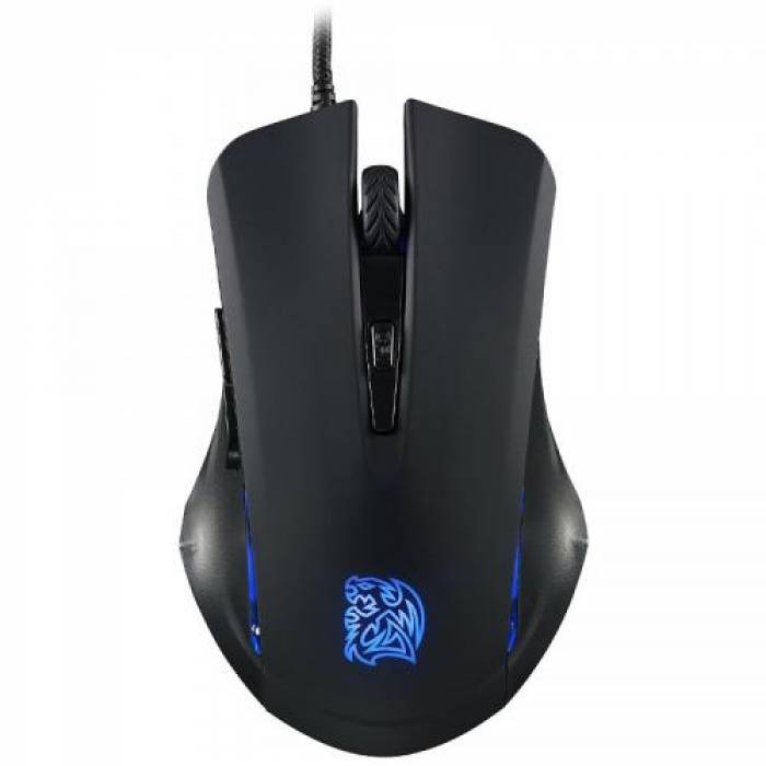 Kit Thermaltake eSPORTS Commander - Tastatura, Blue LED, USB, Black + Mouse Optic, USB, Black