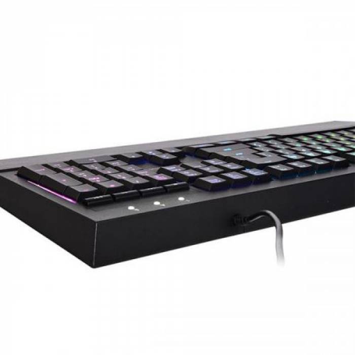Kit Thermaltake Tt eSPORTS Challenger Elite - Tastatura, RGB LED, USB, Black + Mouse Optic, USB, Black