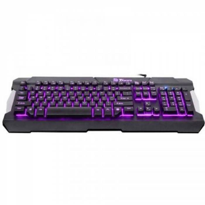 Kit Thermaltake Tt eSPORTS Commander Gear - Tastatura, RGB LED, USB, Black + Mouse Optic, USB, Black