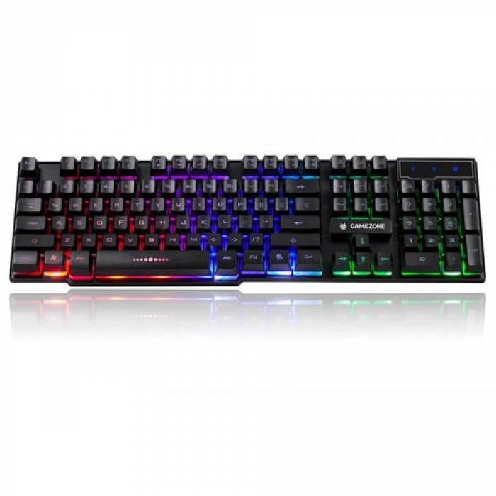 Kit Tracer GameZone Stir - Tastatura RGB LED, USB, Black + Mouse Optic RGB LED, USB, Black