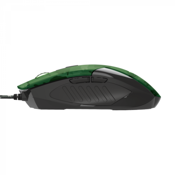 Kit Trust GXT 781 Rixa Camo - Mouse Optic, USB, Green + Mouse Pad, Green