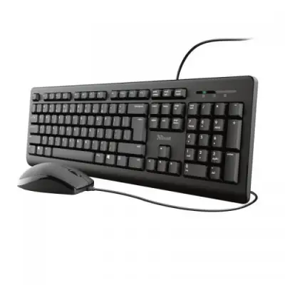 Kit Trust Primo 23970 -  Tastatura, USB, Black + Mouse Optic, USB, Black