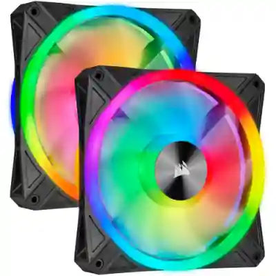 Kit Ventilatoare Corsair iCUE QL140 RGB, 140mm, 2 bucati