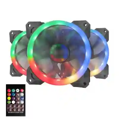 Kit Ventilatoare Redragon GC-F009 RGB, 120mm, 3 bucati