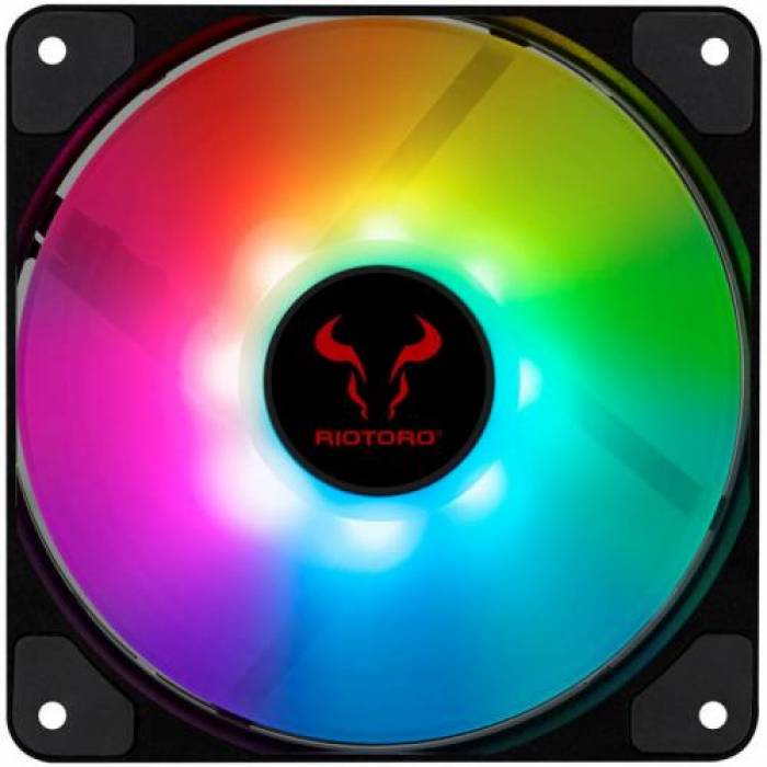 Kit Ventilatoare Riotoro Quiet Storm RGB, 120mm, 3 bucati