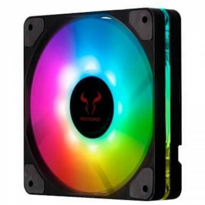 Kit Ventilatoare Riotoro Quiet Storm RGB, 120mm, 3 bucati