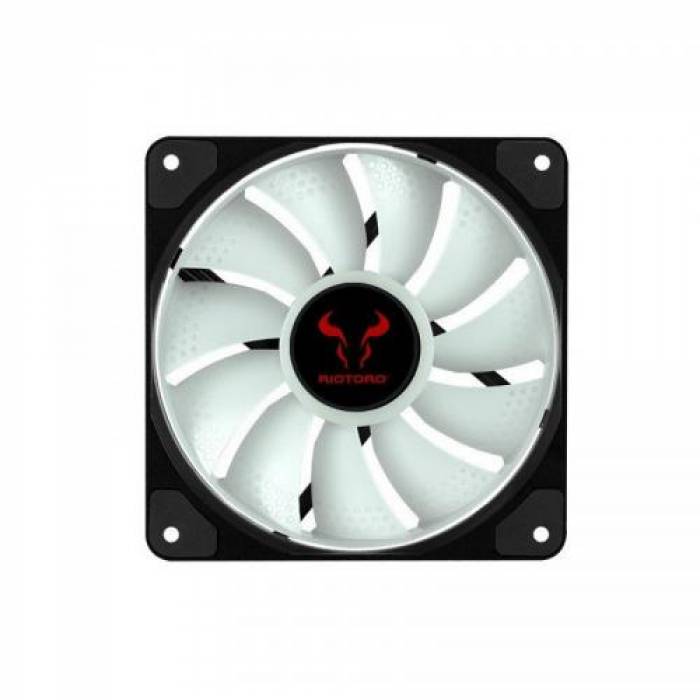 Kit Ventilatoare Riotoro Quiet Storm RGB, 120mm, 3 bucati