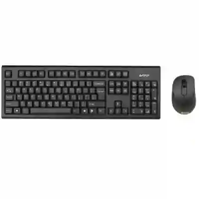 Kit Wireless A4Tech 7100N - Tastatura, USB, Black + Mouse V-Track, USB, Black