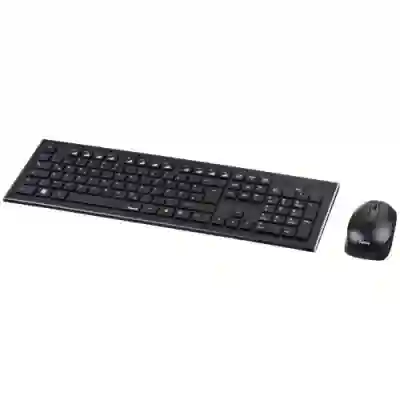Kit Wireless Cortino - Tastatura, USB, Black + Mouse Optic, USB, Black