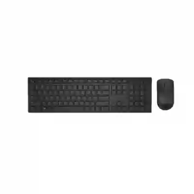 Kit Wireless Dell KM636 - Tastatura, USB, Black + Mouse Optic, USB, Black