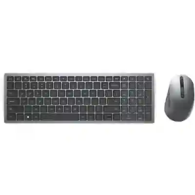 Kit Wireless Dell KM7120W, Tastatura, USB, Black-Grey + Mouse Optic, USB, Black-Grey