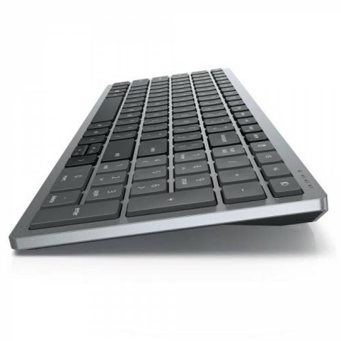 Kit Wireless Dell KM7120W, Tastatura, USB, Black-Grey + Mouse Optic, USB, Black-Grey