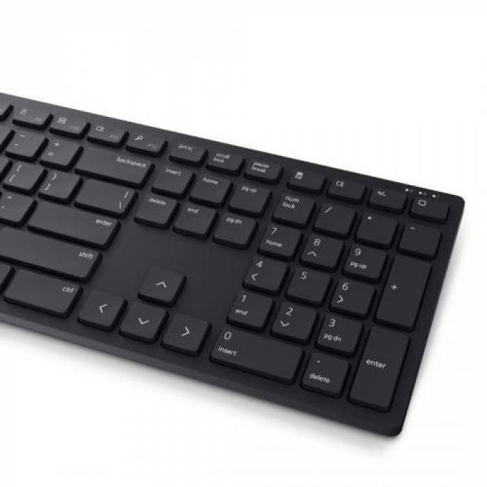 Kit Wireless Dell Pro KM5221W - Tastatura, USB, Black + Mouse Optic, USB, Black - Box