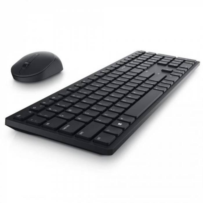 Kit Wireless Dell Pro KM5221W - Tastatura, USB, Black + Mouse Optic, USB, Black