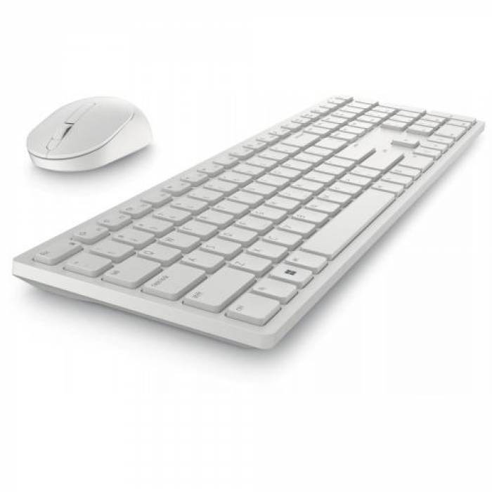 Kit Wireless Dell Pro KM5221W - Tastatura, USB, Black + Mouse Optic, USB, White