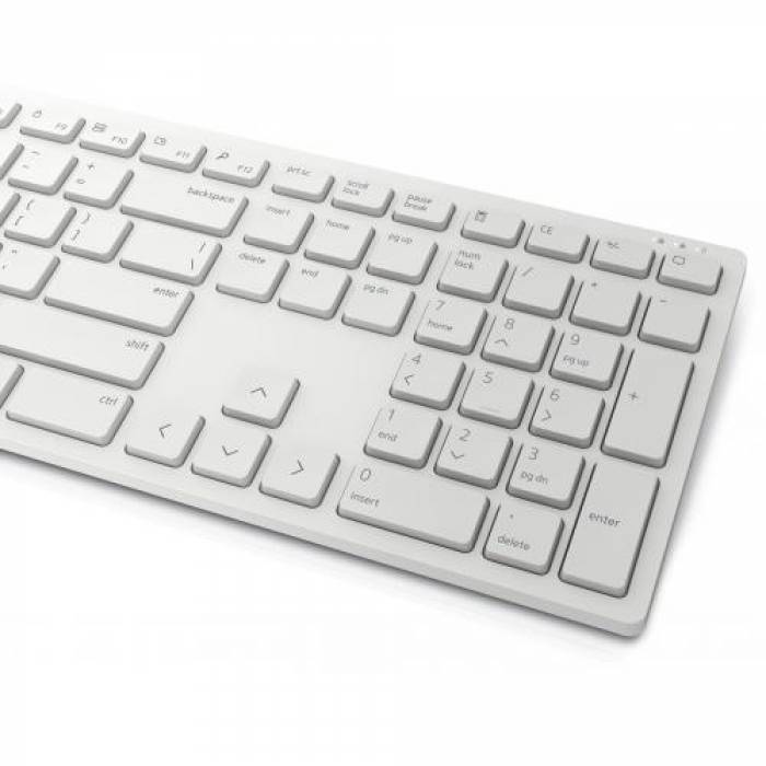 Kit Wireless Dell Pro KM5221W - Tastatura, USB, Black + Mouse Optic, USB, White