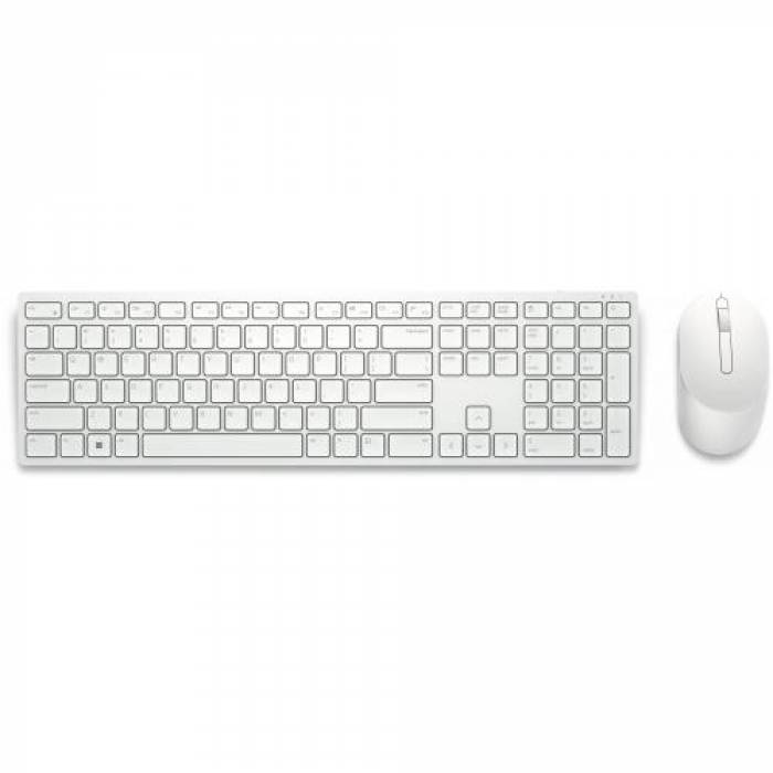 Kit Wireless Dell Pro KM5221W - Tastatura, USB, Black + Mouse Optic, USB, White