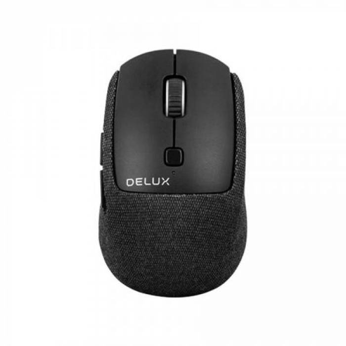 Kit Wireless Delux K3300D+M520DB-BK-GR - Tastatura, Layout US, USB Wireless/Bluetooth, Black-Grey + Mouse Optic, USB Wireless/Bluetooth, Black-Grey