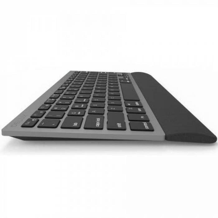 Kit Wireless Delux K3300G+M520GX-BK-SL - Tastatura, Layout US, USB Wireless, Black-Grey + Mouse Optic, USB Wireless, Black-Grey