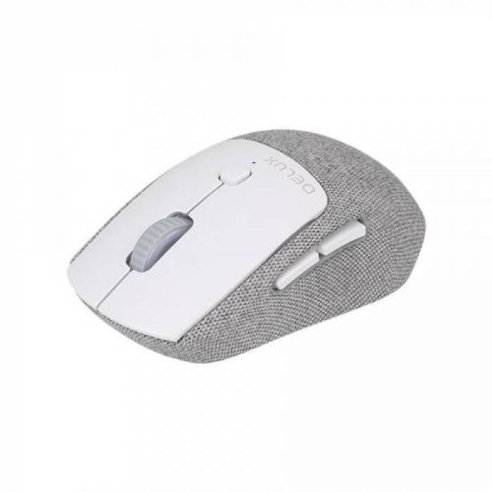 Kit Wireless Delux K3300G+M520GX-SL-GR - Tastatura, Layout US, USB Wireless, White-Grey + Mouse Optic, USB Wireless, White-Grey