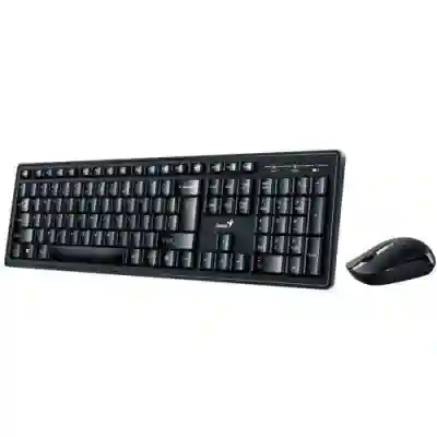 Kit wireless Genius KM-8200 - Tastatura, USB, Black + Mouse Optic, USB, Black