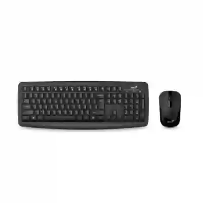 Kit Wireless Genius Smart KM-8100 - Tastatura, USB, Black + Mouse Optic, USB, Black