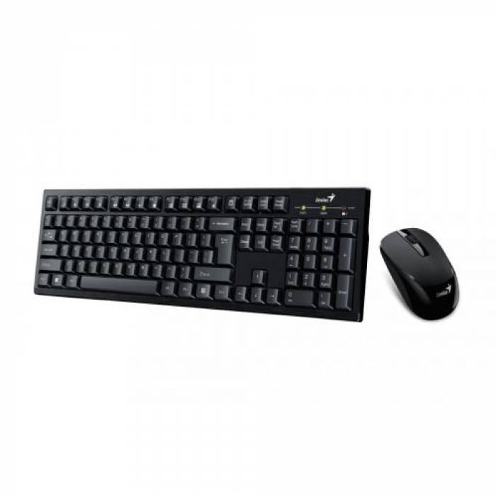 Kit Wireless Genius Smart KM-8101 - Tastatura, USB, Black + Mouse Optic, USB, Black