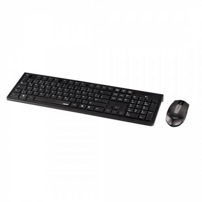 Kit Wireless Hama RF 2300 - Tastatura, USB, Black +  Mouse Optic, USB Wireless, Black