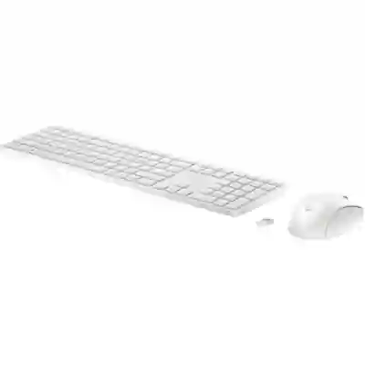 Kit Wireless HP 650 - Tastatura, USB, White + Mouse Optic, USB, White