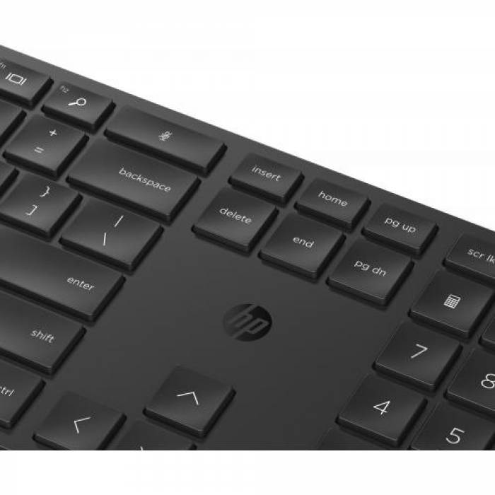 Kit Wireless HP 655 - Tastatura, USB Wireless, Black + Mouse Optic, USB Wireless, Black