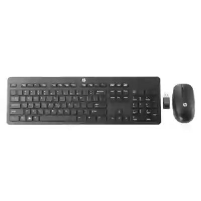 Kit Wireless HP - Tastatura Slim, USB, Black + Mouse Optic Slim, USB, Black