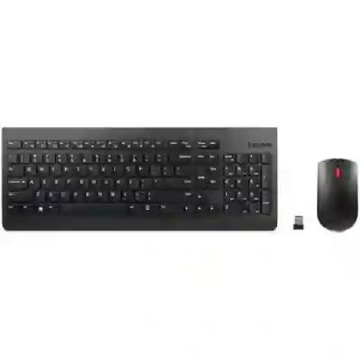 Kit Wireless Lenovo 510 - Tastatura, USB Wireless, Black + Mouse Optic, USB Wireless, Black