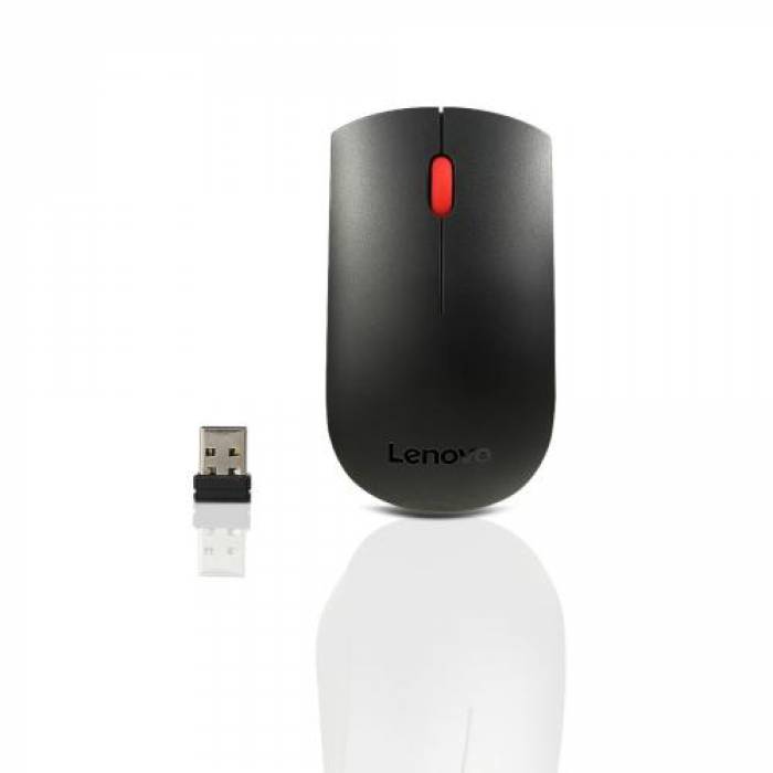 Kit Wireless Lenovo - Tastatura, USB, Black + Mouse Optic, USB, Black