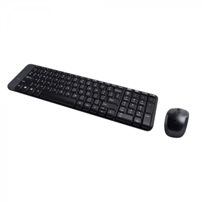 Kit Wireless Logitech K220 - Tastatura, USB, Black + Mouse Laser M150, USB, Black
