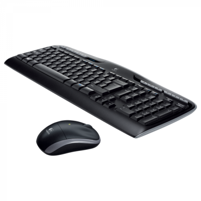 Kit Wireless Logitech MK330 - Tastatura, USB, Black + Mouse Optic M215, USB, Black