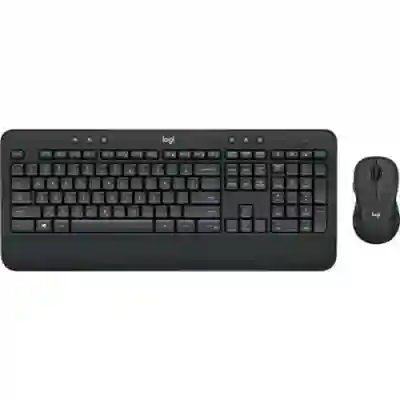 Kit Wireless Logitech MK545 - Tastatura, USB, Layout US, Black + Mouse Laser, USB, Black