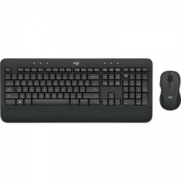 Kit Wireless Logitech MK545 - Tastatura, USB, Layout US, Black + Mouse Laser, USB, Black