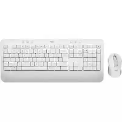 Kit Wireless Logitech MK650 - Tastatura, USB, White + Mouse Optic, USB Wireless, White