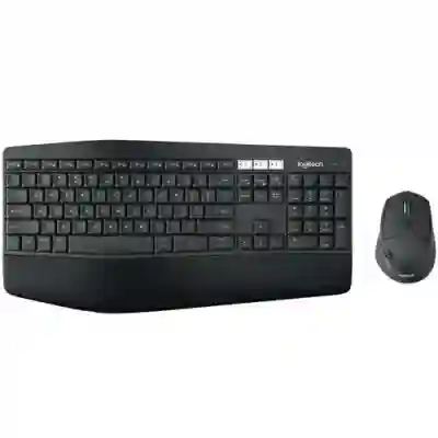 Kit Wireless Logitech MK850 - Tastatura, Bluetooth, Layout UK, Black + Mouse Optic, Bluetooth, Black