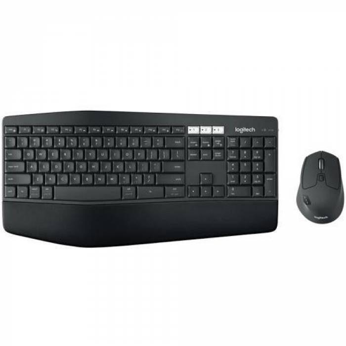 Kit Wireless Logitech MK850 - Tastatura, Bluetooth, Layout UK, Black + Mouse Optic, Bluetooth, Black