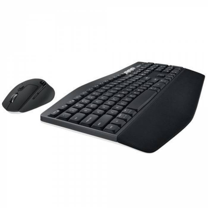 Kit Wireless Logitech MK850 - Tastatura, Bluetooth, Layout UK, Black + Mouse Optic, Bluetooth, Black