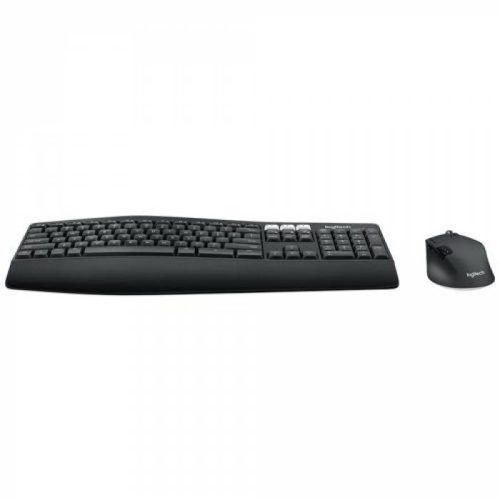 Kit Wireless Logitech MK850 - Tastatura, Bluetooth, Layout UK, Black + Mouse Optic, Bluetooth, Black
