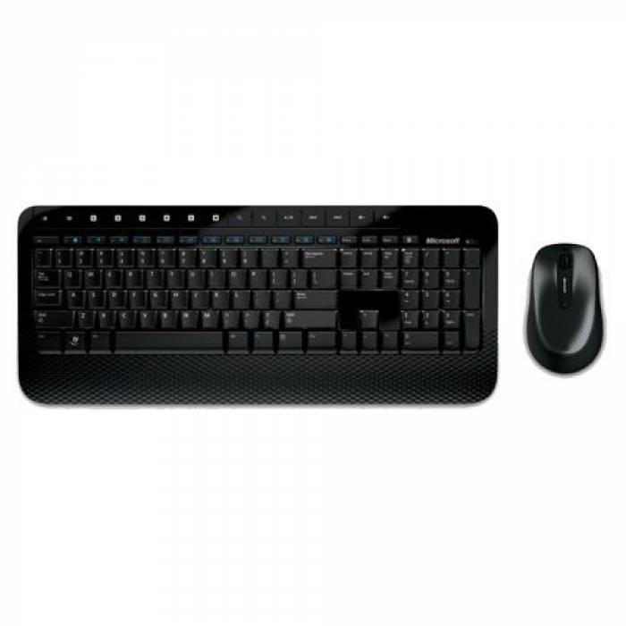 Kit Wireless Microsoft Desktop Media 2000 - Tastatura, USB, Black + Mouse BlueTrack, USB, Black